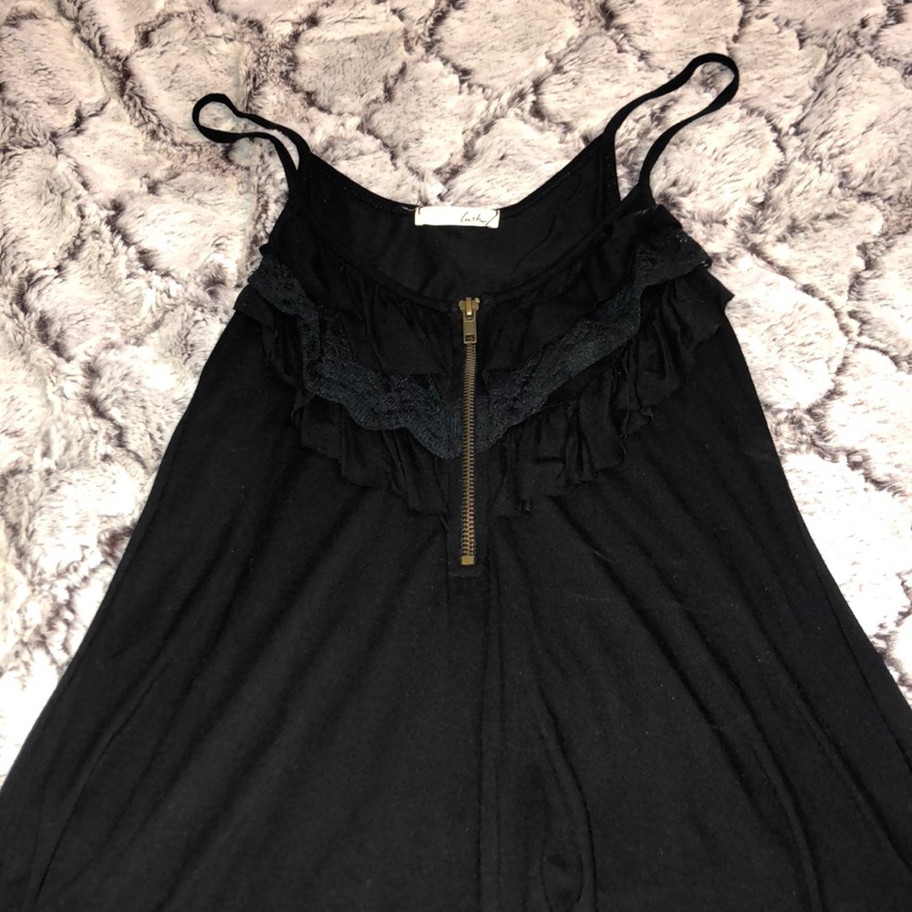 Black flowy tank top